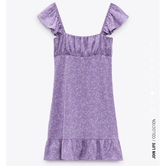 NEW Zara lilac satin effect dress - Picture 7 of 11